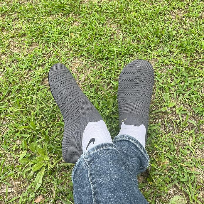 QZKDM Lightweight Slip on Grip Indoor House Slippers Barefoot Non Slip Home - Image 3