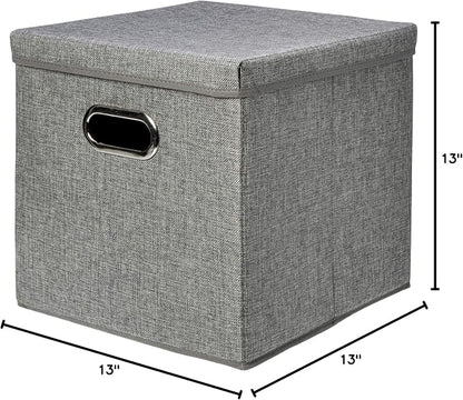 Amazon Basics Foldable Burlap Cloth Cube Storage Bin - Image 5