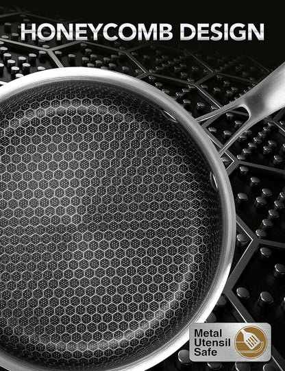 MICHELANGELO 6 Pcs Tri-ply Stainless Steel Pot Set, 2QT & 3QT & 8QT Pot - Image 6