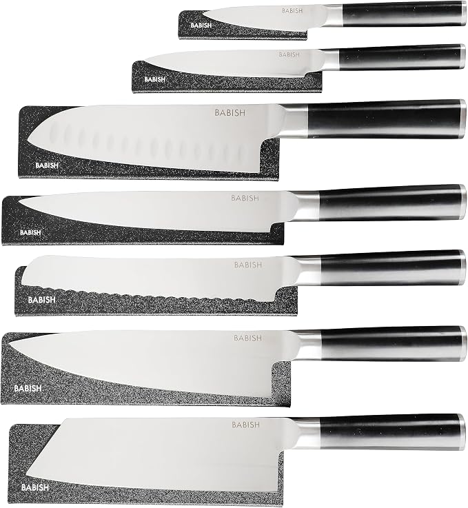 Babish 14-Piece Full Tang Forged Kitchen Knife Set – High-Carbon 1.4116 German by Babish