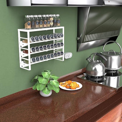 Expandable, Adjustable Spice Rack kitchen Organizer, Metal Pantry Storage - Image 3