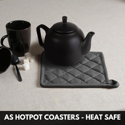 Oven Mitts + Pot Holders 100% Cotton Heat Resistant Oven Gloves & Hot Pads - Image 6