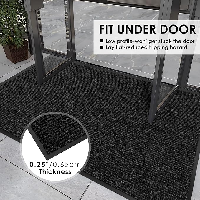 3′ x 46′ Front Door Mat Indoor Outdoor Entrance, Commercial Floor Mat Heavy - Image 4