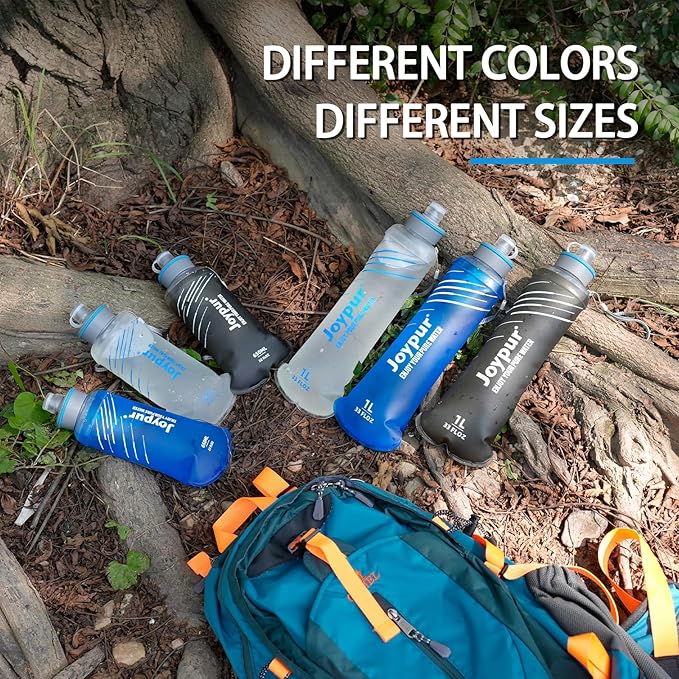 Collapsible Squeeze Water Filter Bottle - 1000ml with Filter with NSF/FDA Certification Befree or Peak Series replacement for Hiking,Running,Camping,Travel,Cycling,Fishing,BPA-Free(Gray)