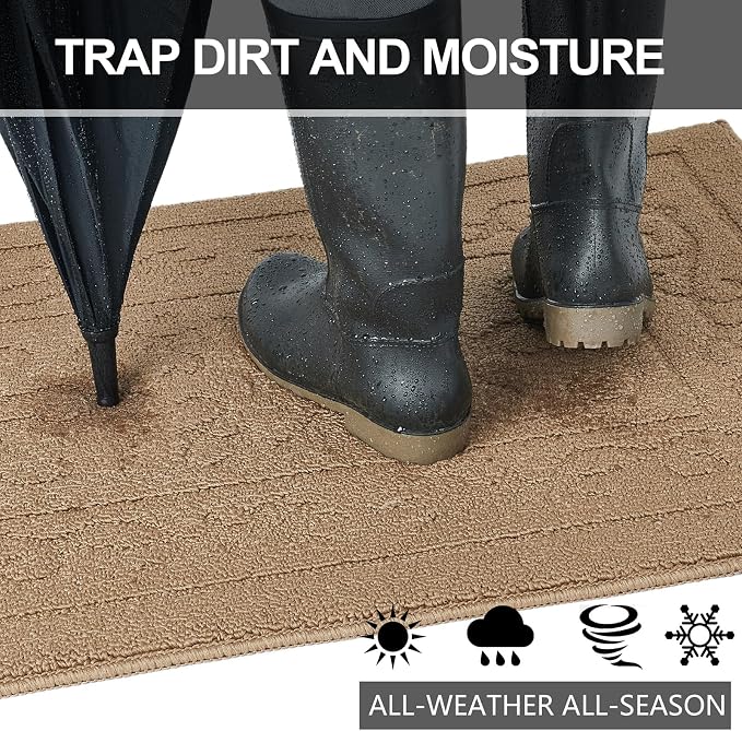FONEYI Indoor Door Mat 24" x 36", Dirt Trapper Door Mats Non-Slip Entryway Rugs - Image 4