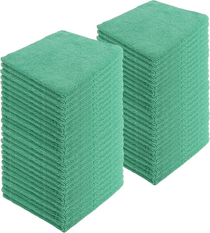 Microfiber Cleaning Cloths, 120 Pack, All-Purpose, Highly Absorbent, Washable by JDHomease