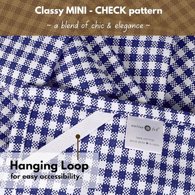 Native Fab Gingham Dish Towels 16x26 inches Set of 4 - Image 7
