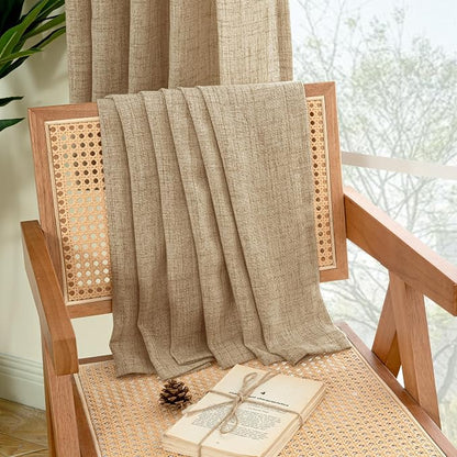 YoungsTex Toffee Linen Curtains 63 Inch Length - Image 8