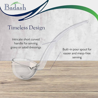 Badash 6" Small Glass Gravy Ladle, Artisan Heritage Quality Mouth-Blown - Image 3