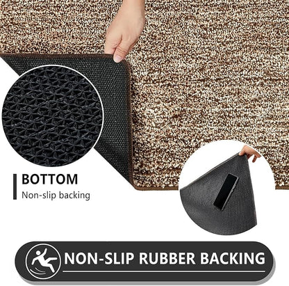 REFETONE Indoor Doormat, Front Door Mat 36"x59" Absorbent Rubber Backing Non - Image 5
