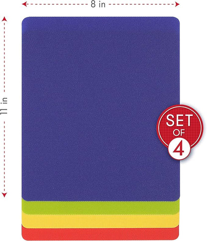 Dexas Heavy Duty Grippmat Flexible Cutting Board Set of Four 8 x 11 inches - Image 3