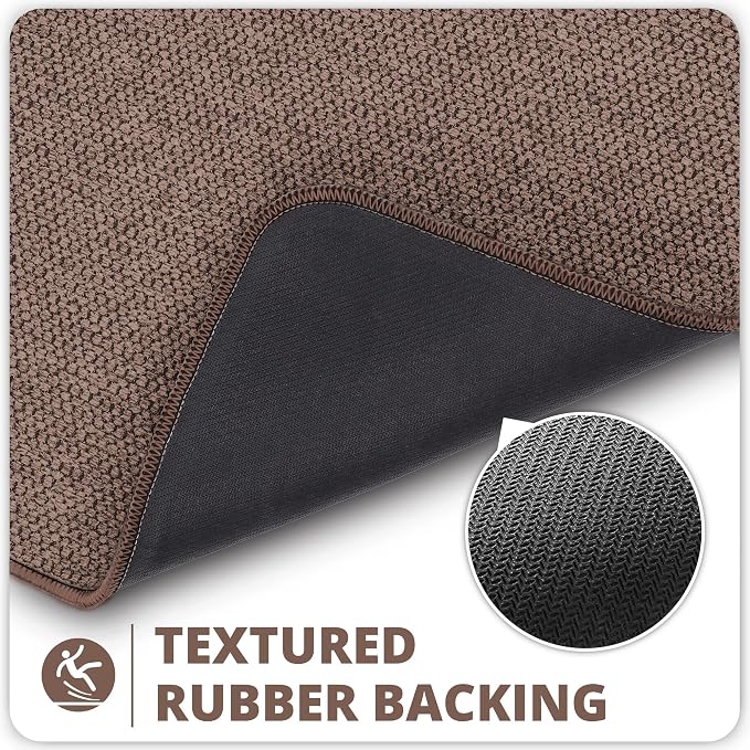 Toilet Rugs U Shaped Bathroom Rug, Machine Washable Non Slip Quick Dry Super - Image 4