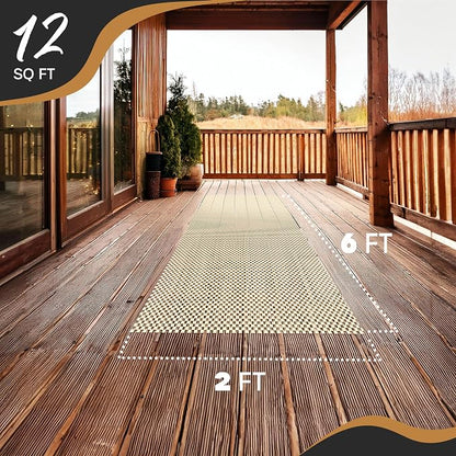 Nevlers 2'x6' Under Rug Non Slip Pad | White PVC Foam Non Slip Rug Pads | Open - Image 3