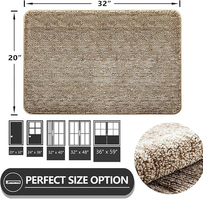 REFETONE Indoor Doormat, Front Door Mat 20"x32" Absorbent Rubber Backing Non - Image 2