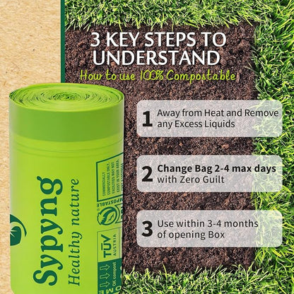 Compostable Kitchen Trash Bags 3-4 Gallon - Image 9