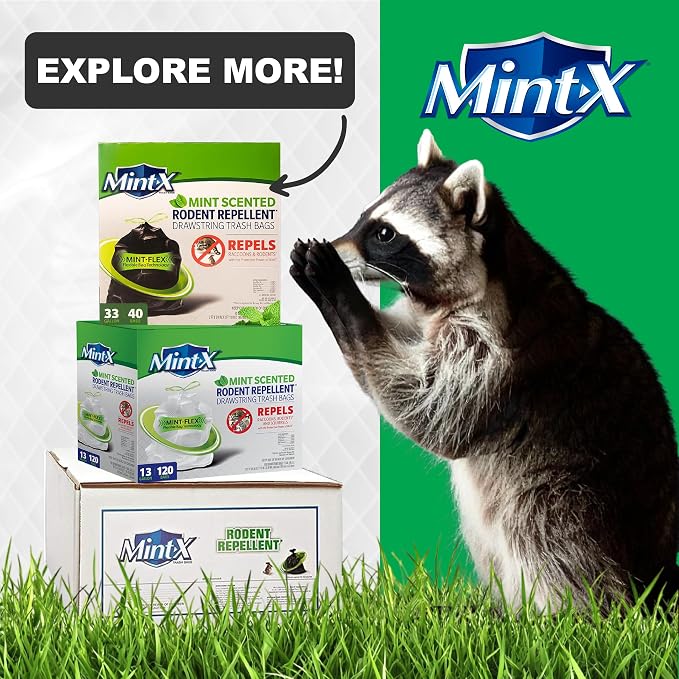 Mint-X Rodent Repellent Outdoor Home and Industrial Trash Bags - Image 5