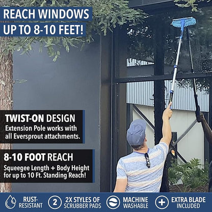 EVERSPROUT 1.5-to-3 Foot Swivel Squeegee and Microfiber Window Scrubber | - Image 5