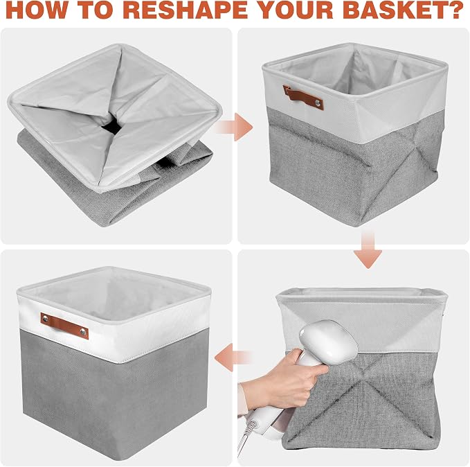 12in Open Fabric Storage Basket - Image 7