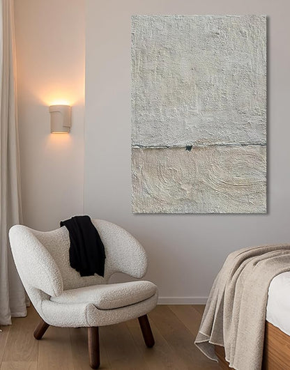 NANKAI Hand painted Minimalist Black and White art canvas Abstract Oil painting - Image 3