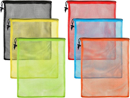 iMucci 13"X15.5" 6Pcs Mesh Laundry Drawstring Bag Nylon Drawstring Gym Bag by DancingaColorfulLifeinSpiritualWorld