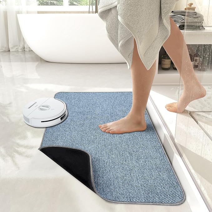 Bath Mat, Ultra Thin Bathroom Rugs, Rubber Bath Mats - Image 6