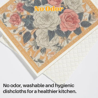 JOYMOOP 12 Pack Decorate Cleaning Cloth, Reusable Absorbent Dish Towels - Image 9