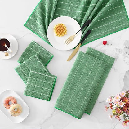 Homaxy Microfiber Kitchen Towels and Dishcloths Set, 16 Pack Soft and Absorbent - Image 9