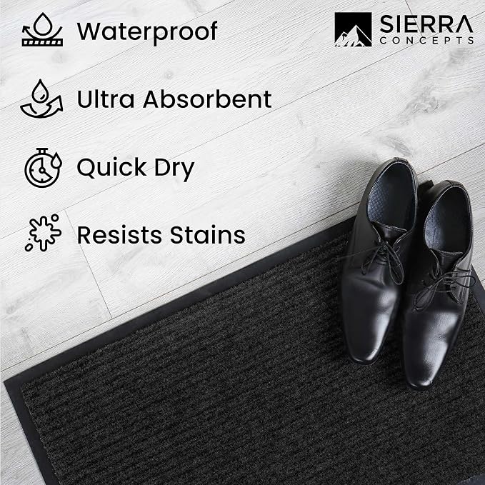 Sierra Concepts 2-Pack Front Door Mat Ribbed Black - Image 6