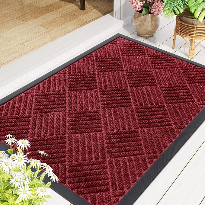 Smiry Front Door Mat Outside Entrance, Heavy Duty Outdoor Indoor Mat, Natural - Image 8