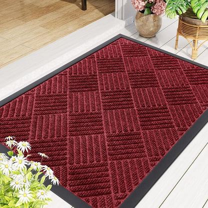 Smiry Front Door Mat Outside Entrance, Heavy Duty Outdoor Indoor Mat, Natural - Image 8