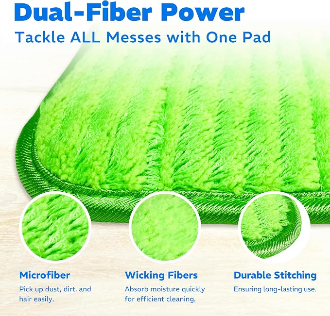 3 Pack Reusable Microfiber Mop Pads, Compatible - Image 4