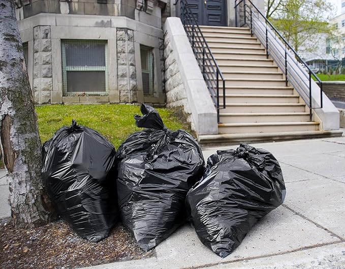 Tasker 55-60 Gallon Trash Bags Heavy Duty, Large Black Outdoor Trash Bags - Image 7