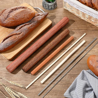Baderke 7 Pcs Italian Rolling Pins Set Wood and Stainless Steel Pasta Rolling - Image 4