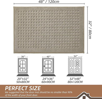 BEQHAUSE Waffle Door Mats Indoor 32"x48", Dog Mat - Image 2