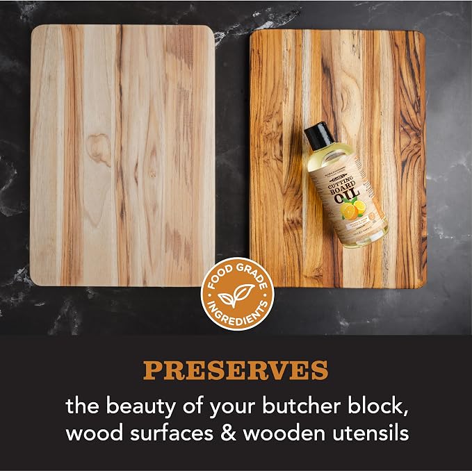 CLARK’S Cutting Board Oil and Wax Kit – Includes Food Grade Mineral Oil - Image 2