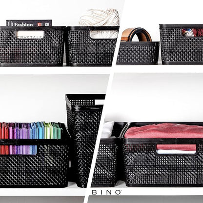 BINO | Woven Plastic Basket | Large, Space - Image 4
