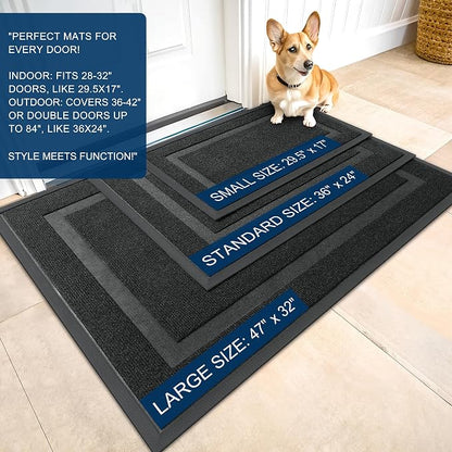 OLANLY Front Door Mat Indoor Outdoor Entrance, Waterproof All-Season, - Image 2