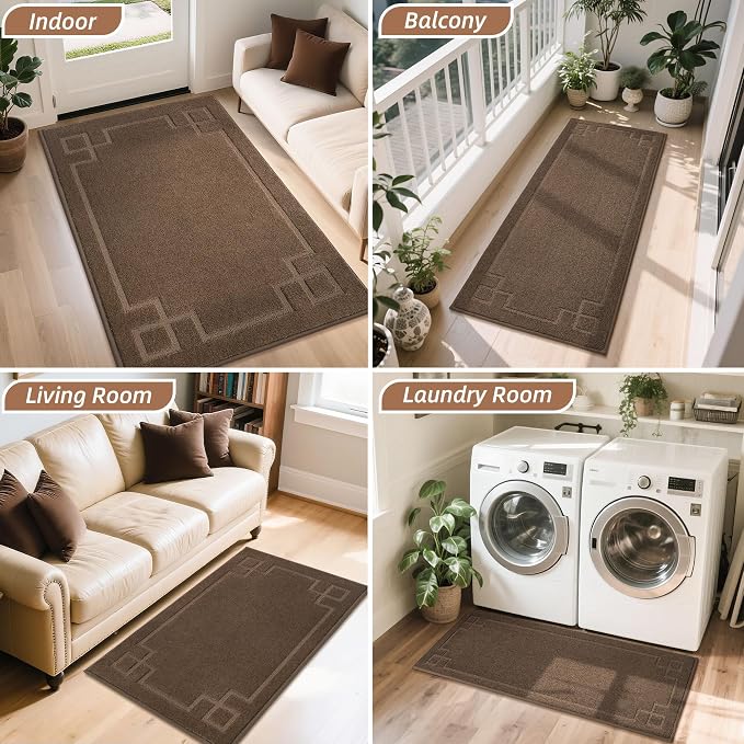 BEQHAUSE Door Mat 24" x 60", Non-Slip Door Mats Indoor Entryway Rugs Washable - Image 8