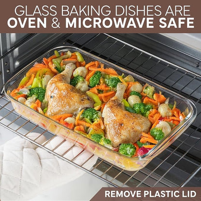 COOK WITH COLOR 8 PC. Glass Baking Dish Set with Lids - Image 6