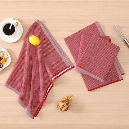 Homaxy Premium Kitchen Towels, Large Cotton Kitchen Hand Towels, Flat and Terry - Image 5