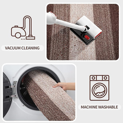 Kitinjoy Indoor Outdoor Door Mat, 47x24 Non-Slip Absorbent Dirt Trapper - Image 5