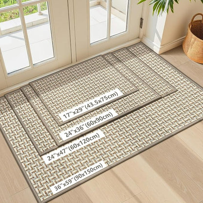 LEKEEPGO Door Mat Indoor Entrance 36"x59", Absorbent Indoor Door Mat Large - Image 7