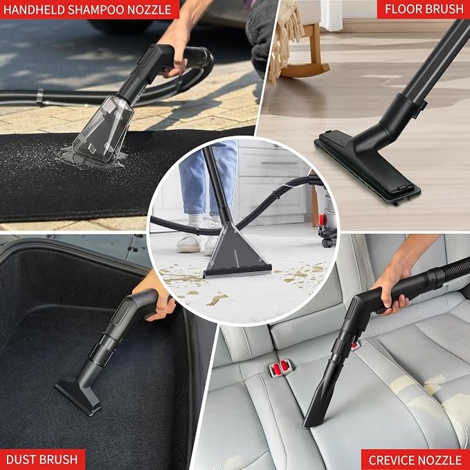 Shop Vacuum Wet and Dry, 6 Gallon, 5.5 Peak HP Power Suction, 3 in 1 Stainless - Image 6