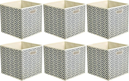 Amazon Basics Collapsible Cube Storage Organizer Bins, 10.5 x 10.5 x 11 inches by AmazonBasics
