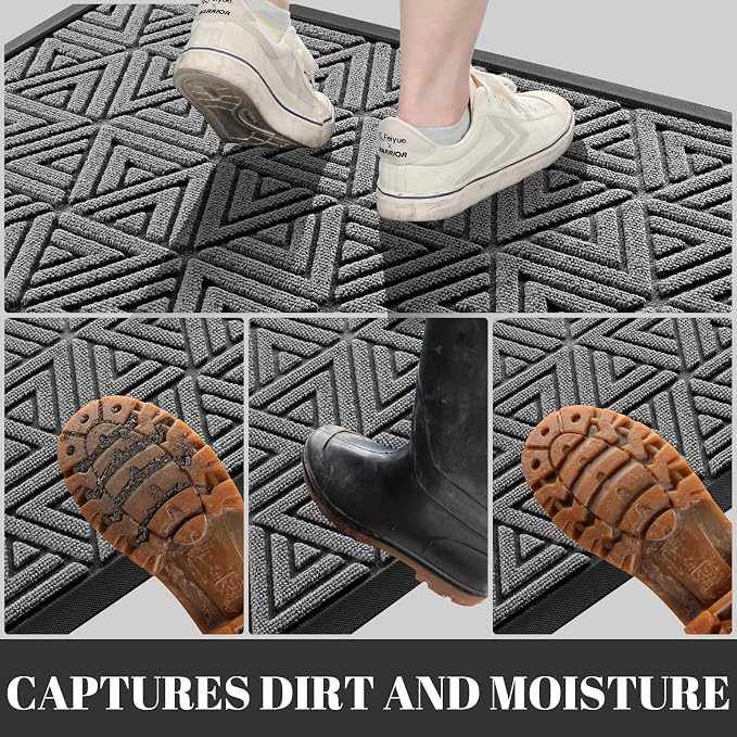 Yimobra Extra Large Door Mat 60x32, All-Weather Waterproof Non-Slip Welcome - Image 6