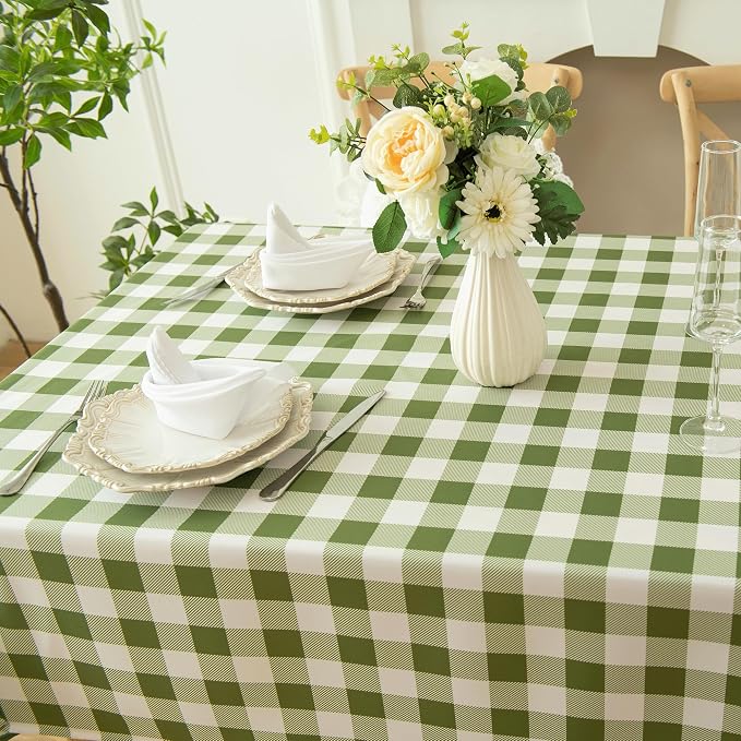 Waterproof Plaid Tablecloth Fabric - Image 7