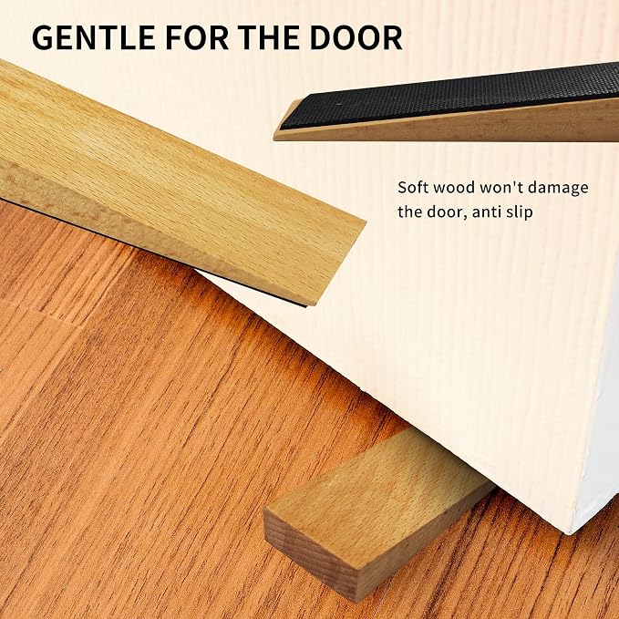 4 Pack Wooden Door Stop - Image 3