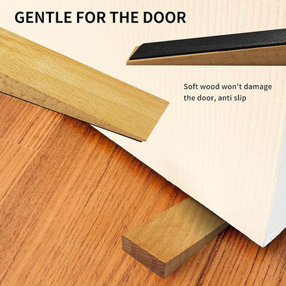4 Pack Wooden Door Stop - Image 3