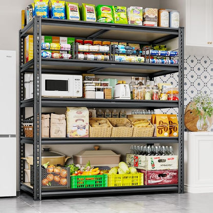 72" H Storage Shelves Heavy Duty, 2200LBS Garage Shelving, 5 Tier Metal - Image 3