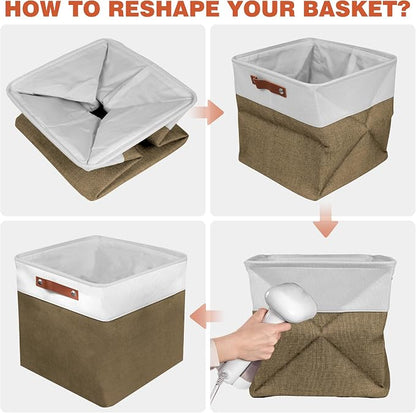 13in Open Fabric Storage Basket - Image 7